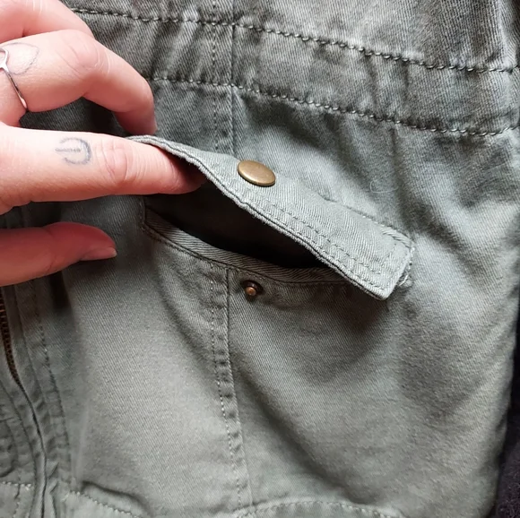 🌿 Full Tilt hybrid cargo hoodie jacket Girl's XL or junior's S/M - Picture 4 of 5